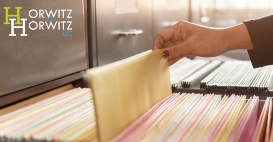 Important documents in files placed in the filing cabinet